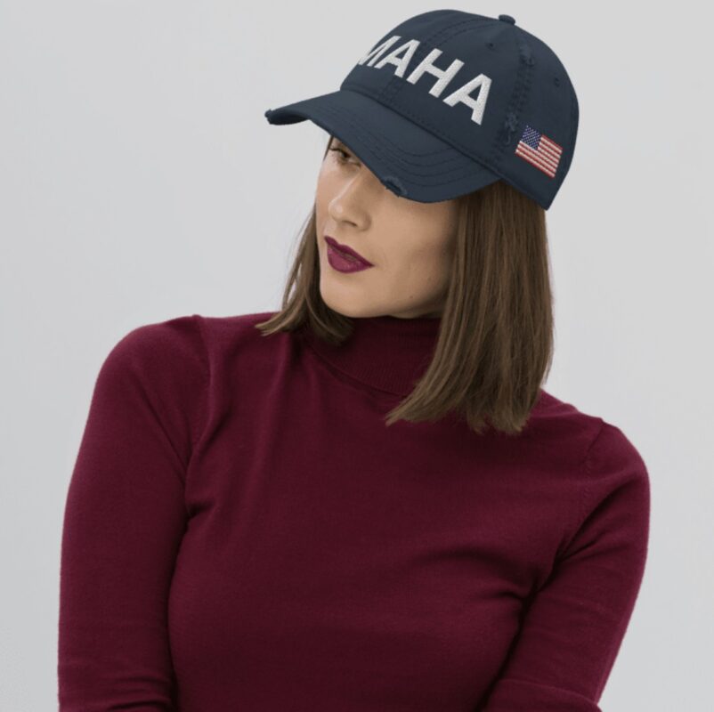 MAHA RFK Jr Distressed Dad Hat USA