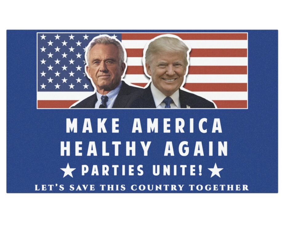 Make America Healthy Again Parties Unite Trump Kennedy Car Magnets, Sticker