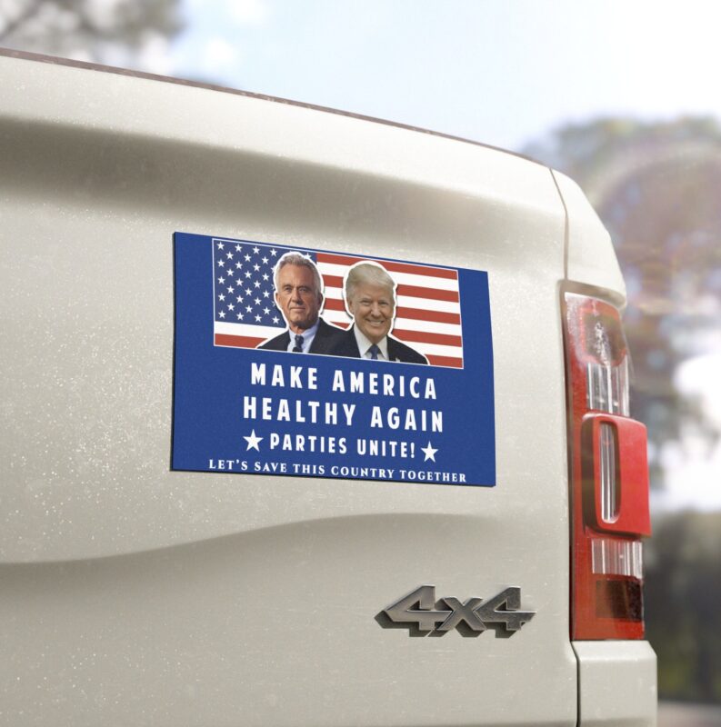 Make America Healthy Again Parties Unite Trump Kennedy Car Magnets, Sticker US