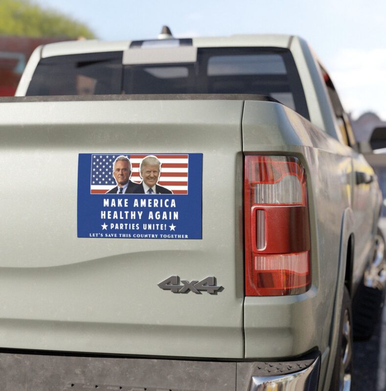 Make America Healthy Again Parties Unite Trump Kennedy Car Magnets, Stickers