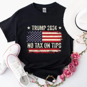 No Tax On Tips T-Shirt, Trump 2024 Shirt4