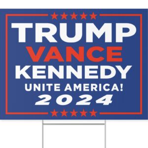 TRUMP VANCE KENNEDY Unite America 2024 Yard Signs