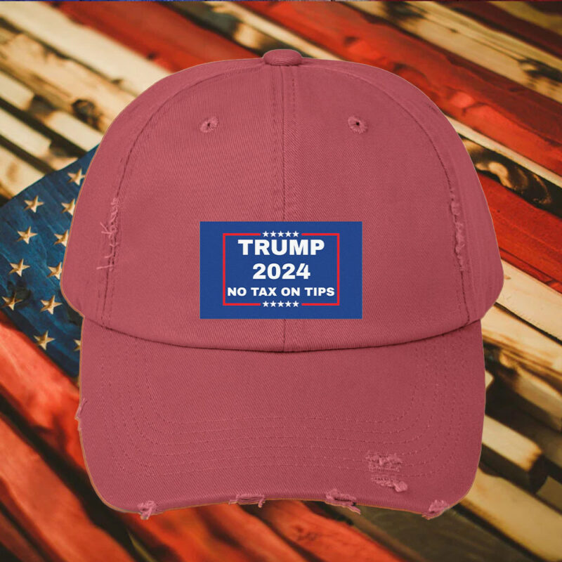 Trump 2024 No Tax on Tips Hat Caps