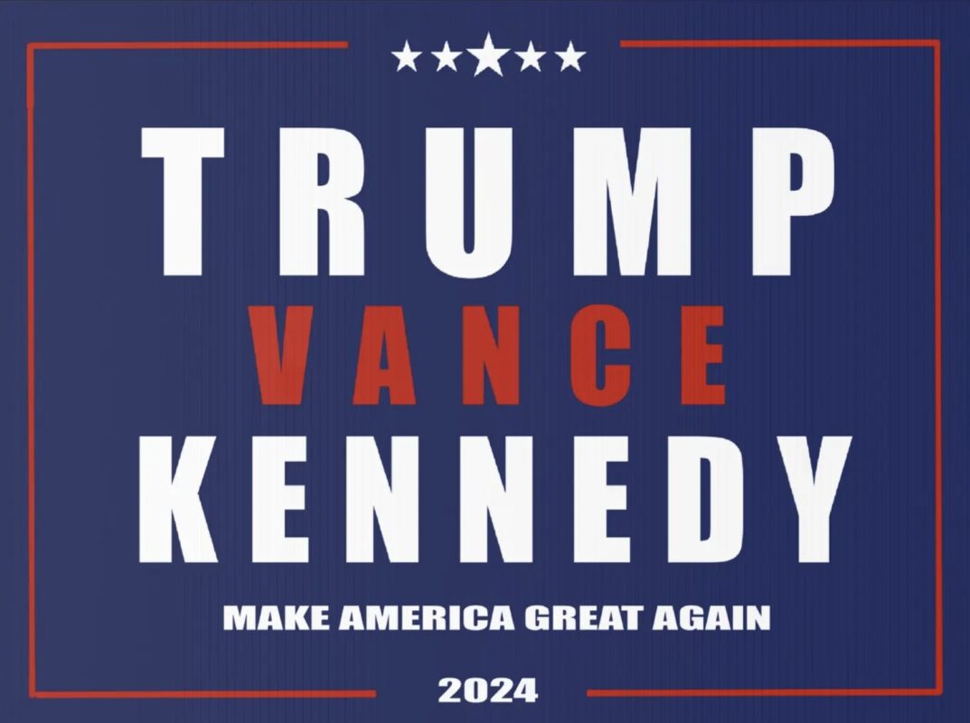 Trump Vance Kennedy 2024 Yard Sign USA