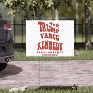 Trump Vance Kennedy Yard Sign, Vote For Trump Kennedy, RFK For President US