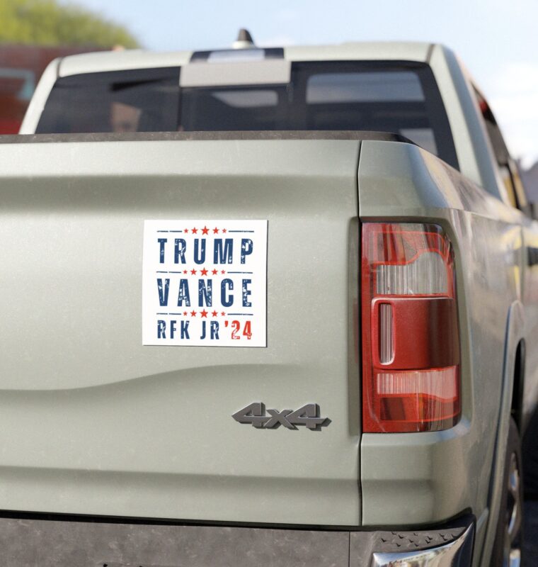 Trump Vance RFK Jr 2024 Car Magnet