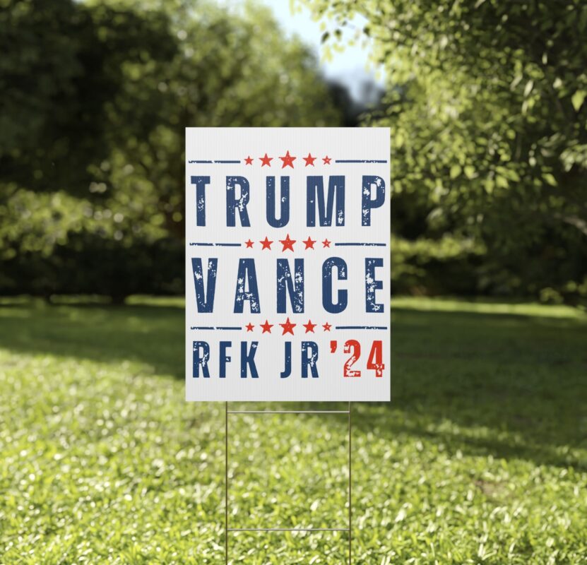 Trump Vance RFK Jr 2024 Yard Sign US