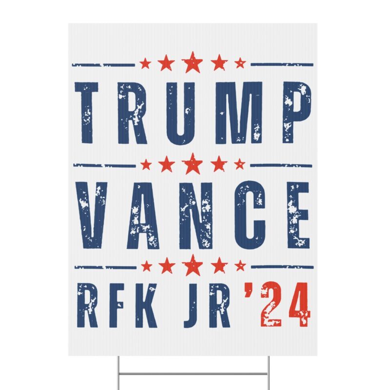 Trump Vance RFK Jr 2024 Yard Signs