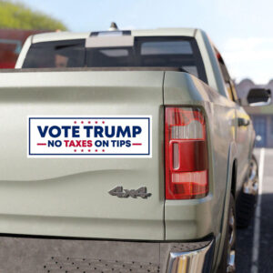 Vote Trump No Taxes On Tips - Receipt Sticker ,Car Magnets5