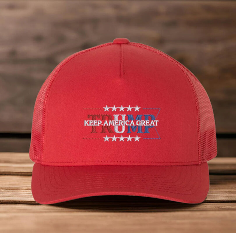 Embroidered Keep America Great Hat, Embroidered Trump Cap, Trump 2024 Trucker Hat, Trump 2024 Hat, Trump Trucker Hat, Adjustable Trump Cap