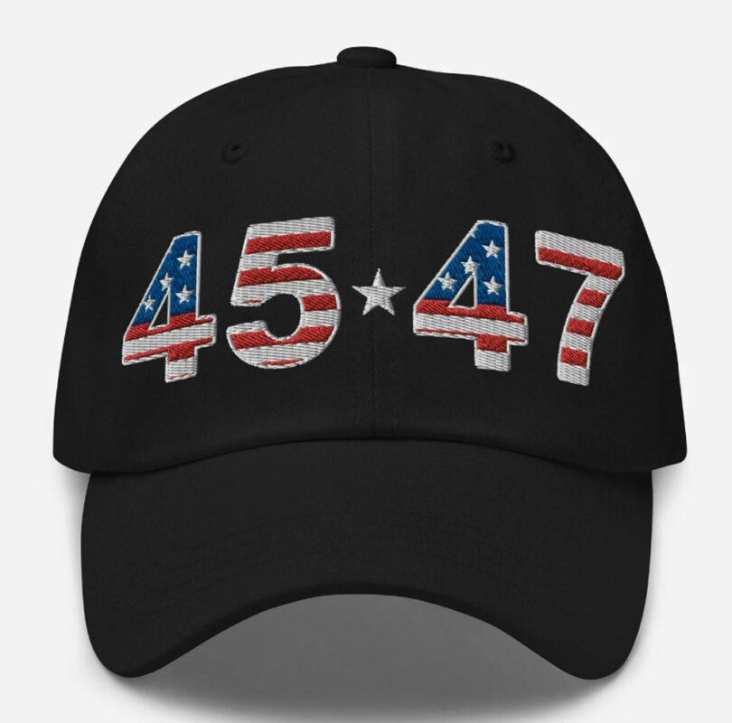 Trump 45 47 Hat, Embroidered Washed Cap, Patriot cap Cotton Cap Dad Hat, Republican Hat, Trump The Felon Embroidered Hat