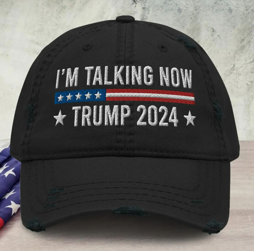 I'm Talking Now Hat Trump 2024 Hat Presidential Debate 2024 Hat Pro Trump Hat Election Hat Embroidered Hat Dad Hat Trump Merch