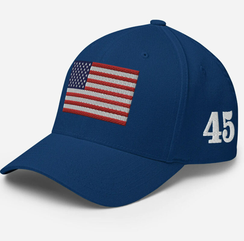 USA Flag 45 47 On The Sides Hat, 45 47 Cap, 45 47 Trump Hat, 45 MAGA Hat, 45 Trump Cap, 45 Cap, 45 Red Hat, Structured Twill Cap Flexfit Hats