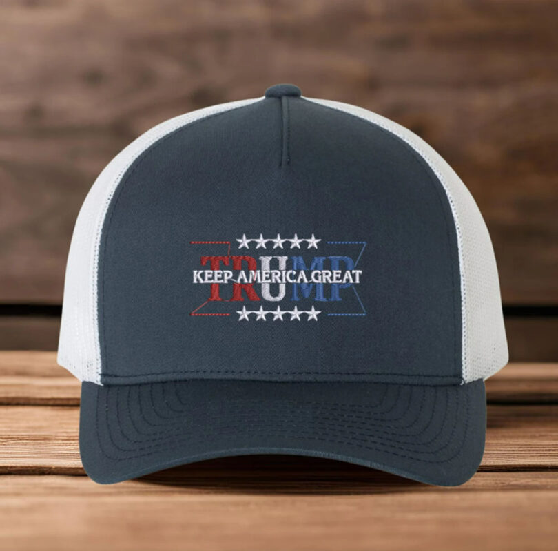 Embroidered Keep America Great Hat, Embroidered Trump Cap, Trump 2024 Trucker Hat, Trump 2024 Hat, Trump Trucker Hats, Adjustable Trump Cap