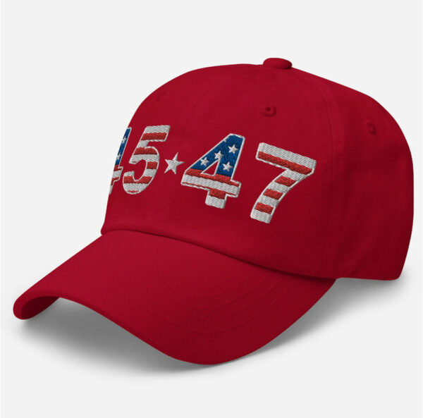 Trump 45 47 Hat, Embroidered Washed Cap, Patriot cap Cotton Cap Dad Hat, Republican Hats