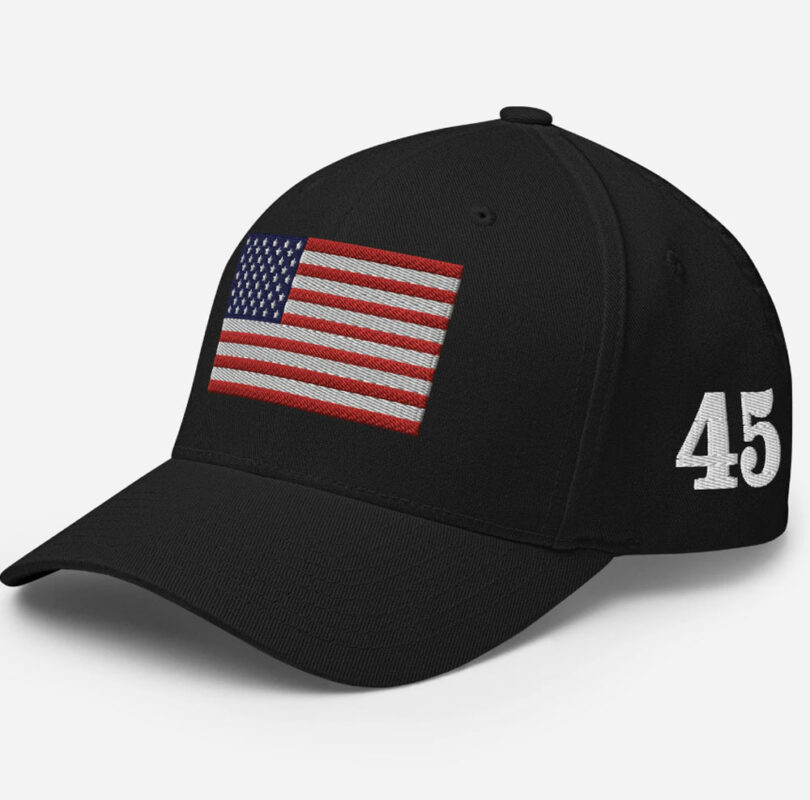 USA Flag 45 47 On The Sides Hat, 45 47 Cap, 45 47 Trump Hat, 45 MAGA Hat, 45 Trump Cap, 45 Cap, 45 Red Hats, Structured Twill Cap Flexfit Hat