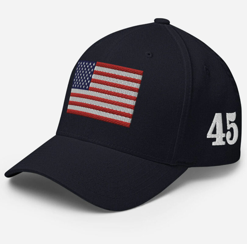 USA Flag 45 47 On The Sides Hat, 45 47 Cap, 45 47 Trump Hat, 45 MAGA Hat, 45 Trump Cap, 45 Cap, 45 Red Hats, Structured Twill Cap Flexfit Hats