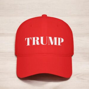 Trump 2024 Red Baseball Cap – Trump Hat, MAGA Adjustable Patriotic Cap, Support and Vote Trump Campaign Hat