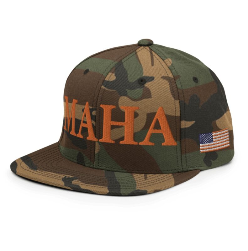 MAHA Camo Snapback Hat Cap