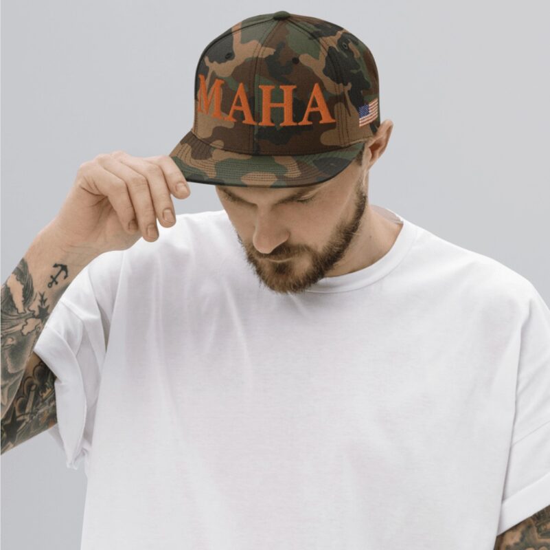 MAHA Camo Snapback Hat Cap US