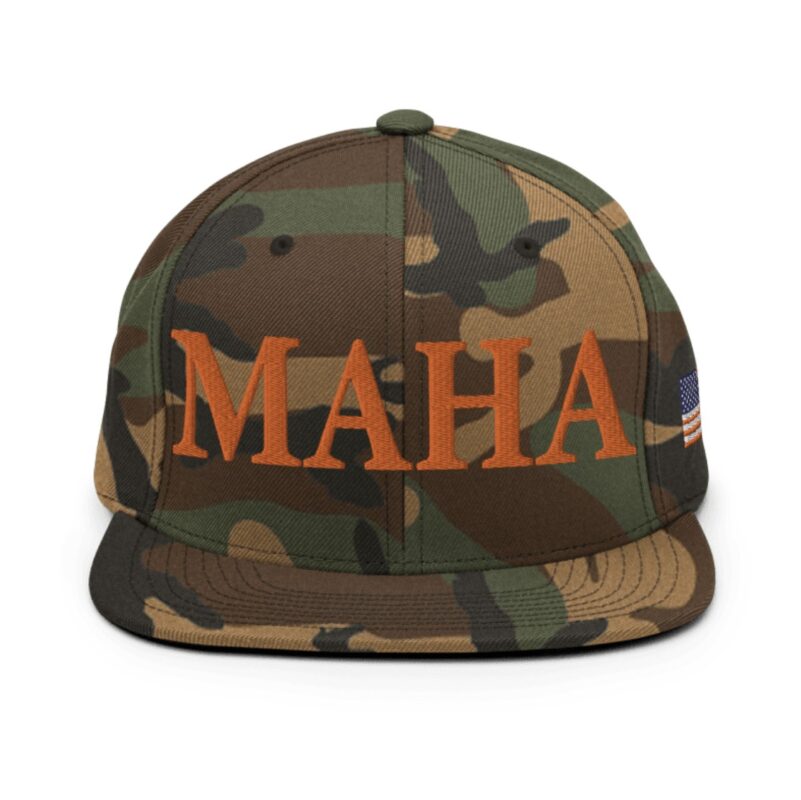 MAHA Camo Snapback Hat Caps