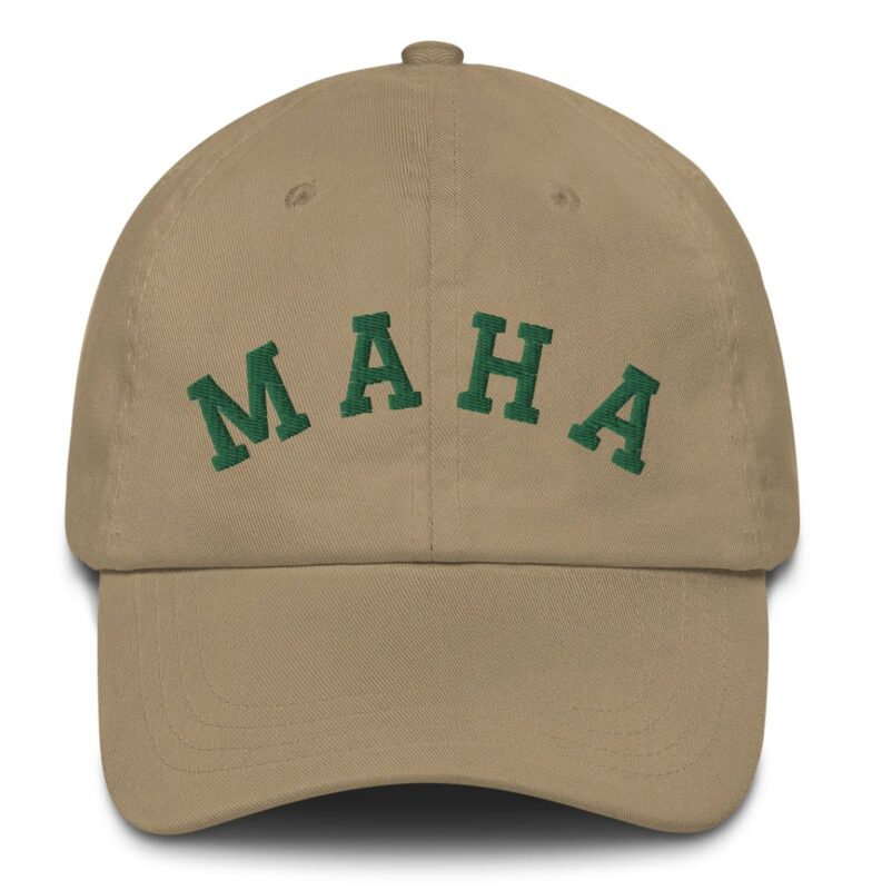 MAHA Collegiate Embroidered Dad Hat