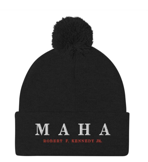 MAHA Embroidered Pom-Pom Beanie