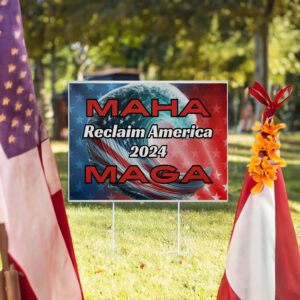 MAHA MAGA 2-Sided Vinyl Yard Side, Save America Trump Kennedy, Election Sign, Make America Healthy Again