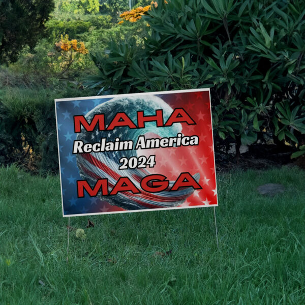 MAHA MAGA 2024 Yard Side, Save America Trump Kennedy, Election Sign, Make America Healthy Again