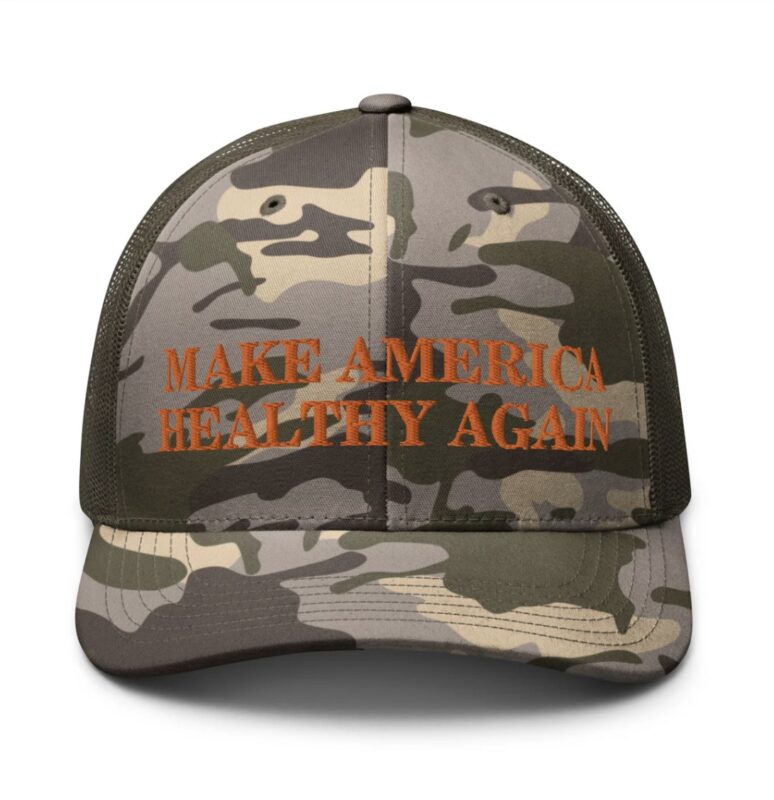 Make America Healthy Again Camouflage Trucker Hat us