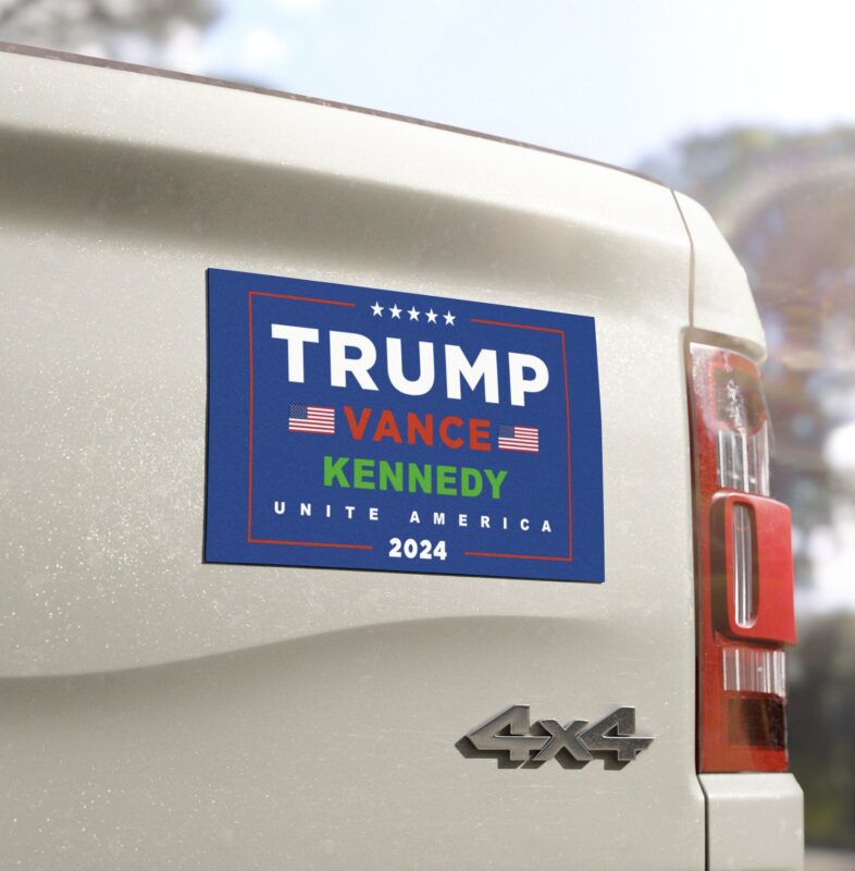 Official Trump Vance Kennedy Unite America Car Magnet, Sticker