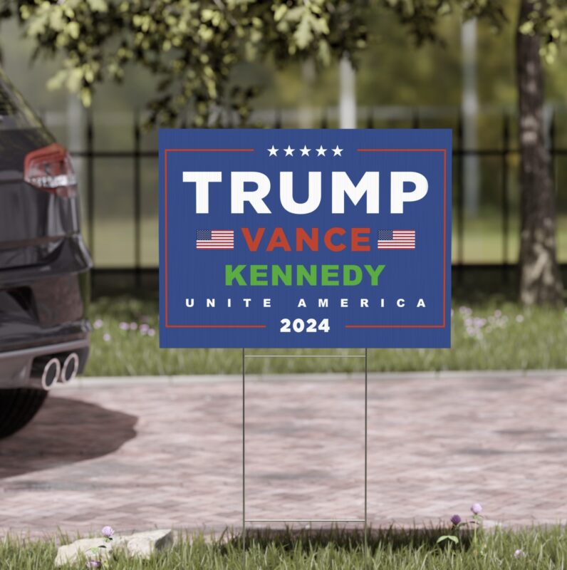 Official Trump Vance Kennedy Unite America Yard Sign US