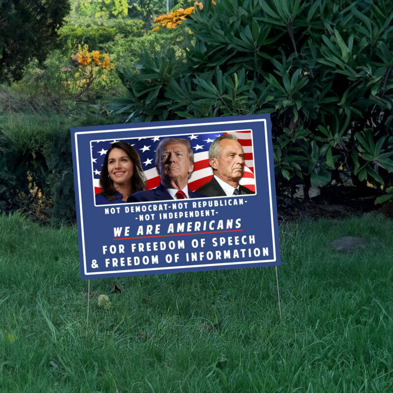 Pro Donald Trump Yard Sign, Tulsi Gabbard Political Sign, RFK Jr Yard Sign, Election Sign, Trump Vance, Anti Kamala Harris, Kennedy 2024