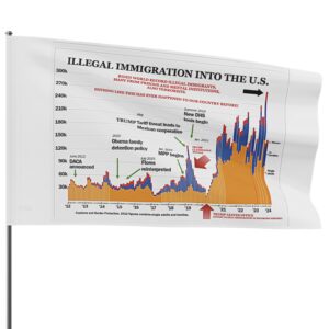 Trump Illegal Immigration Chart Flags