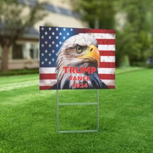 Trump Vance 2024 Yard Sign - America Flag - Trump Yard Signs