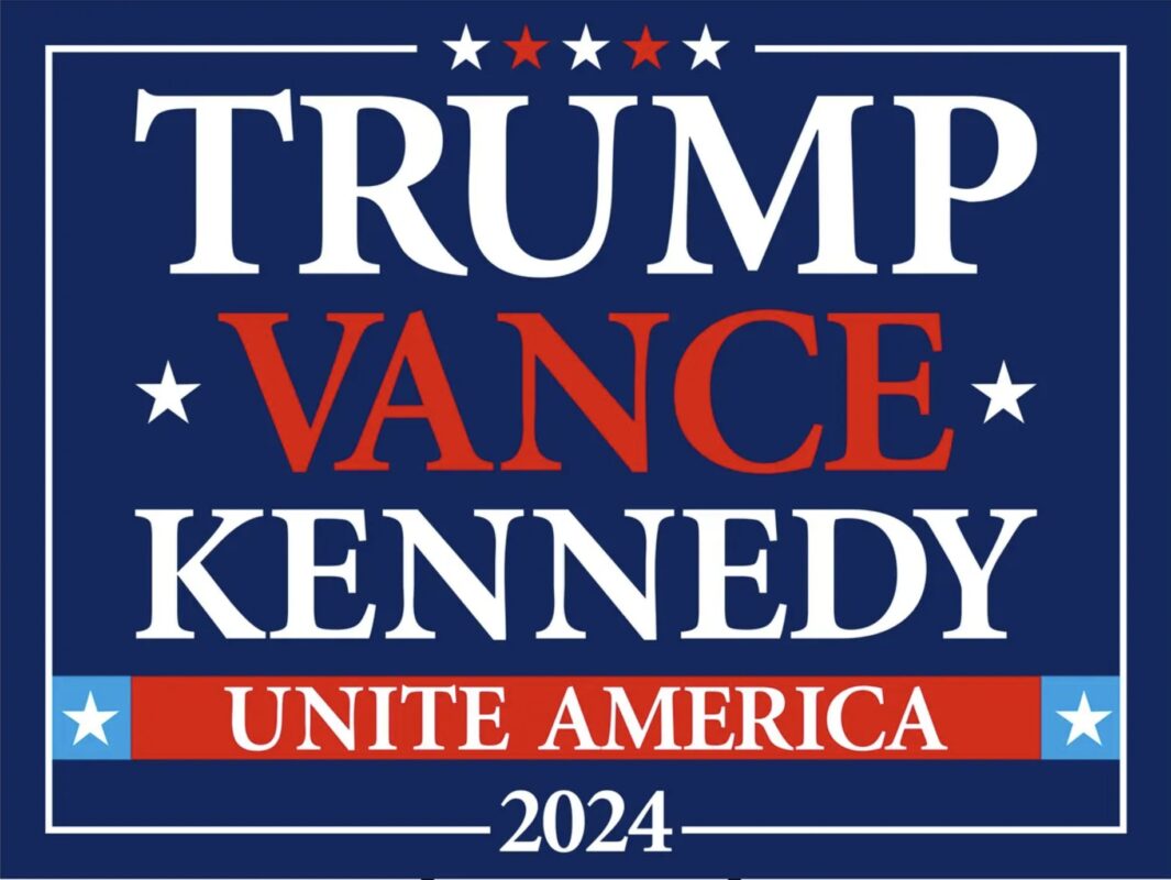 Trump Vance Kennedy Unite America 2024 Yard Sign