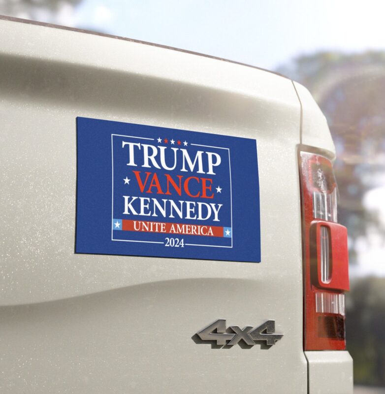 Trump Vance Kennedy Unite America Car Magnet, Sticker