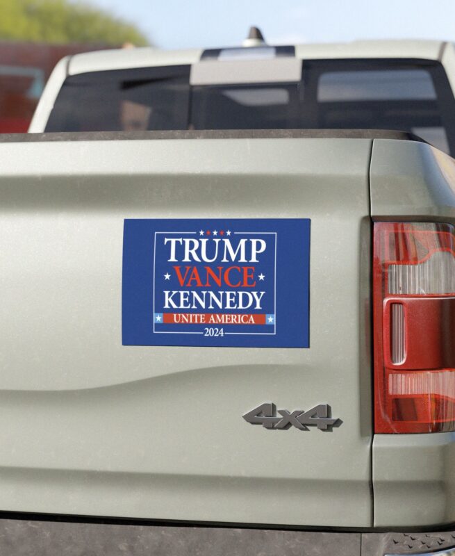 Trump Vance Kennedy Unite America Car Magnets, Stickers