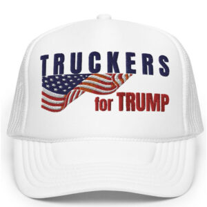 Embroidered Truckers for Trump Hat, Take America Back, Trump Rally Supporter Cap, Patriotic Flag Support Trump Hat, 2024 Election Gift.