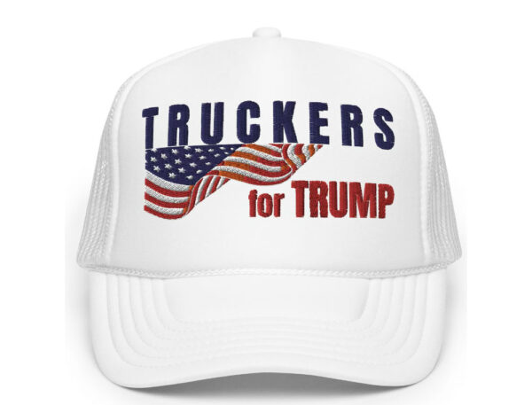 Embroidered Truckers for Trump Hat, Take America Back, Trump Rally Supporter Cap, Patriotic Flag Support Trump Hat, 2024 Election Gift.