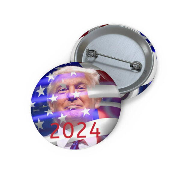 2024 Patriotic Button, Trump USA Voting Pin, Political Badge