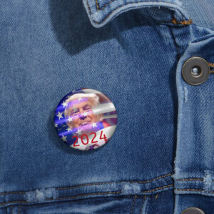 2024 Patriotic Buttons, Trump USA Voting Pin, Political Badge