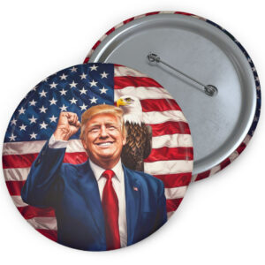 2024 TRUMP button - Election Republican Campaign MAGA Button pin Badge - Make American Great Again American flag 2024 Trump