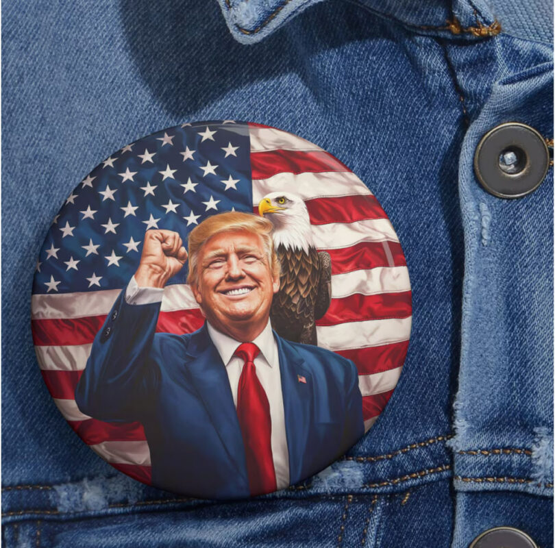 2024 TRUMP button - Election Republican Campaign MAGA Buttons pin Badge - Make American Great Again American flag 2024 Trump