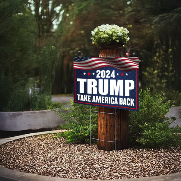 2024 Trump Take America Back Yard Signs, Trump Vance 2024 Election Signs