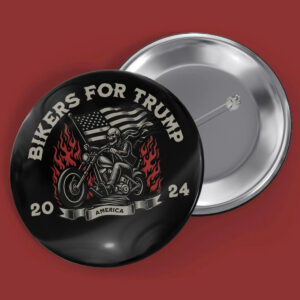 Bikers For Trump 2024 Pin Button