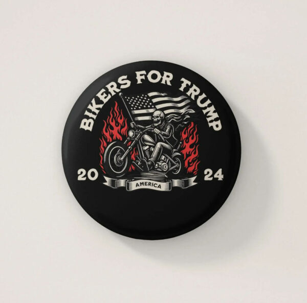 Bikers For Trump 2024 Pin Buttons