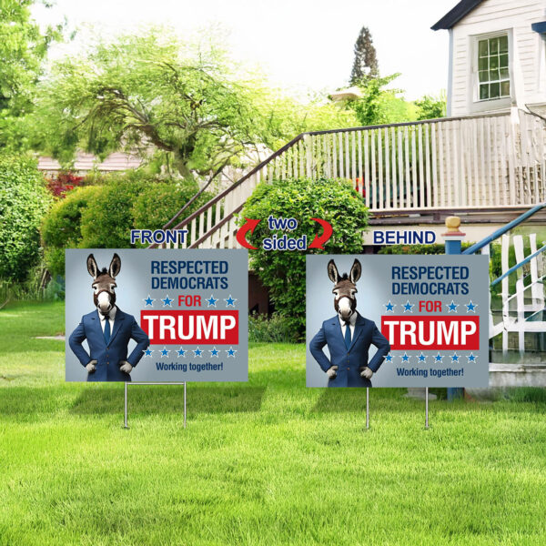 Democrats for Trump Yard Sign - Trump 2024 yard signs, MAGA, Trump 2024 Sign