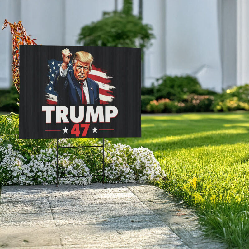 Donald Trump 47th President Of United States Memorabilia Yard Sign, Trump 47 Lawn Sign