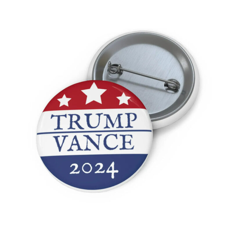 Donald Trump and JD Vance Republican Presidential Campaign 2024 Pin Buttons